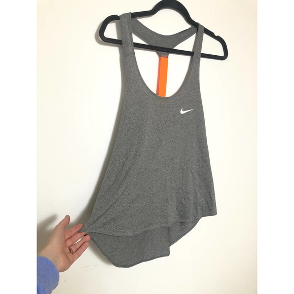 Nike Tops - Nike Dri-fit strappy tank grey/orange